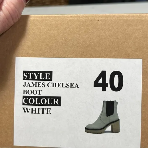 Free People White James Chunky Chelsea Boots 40