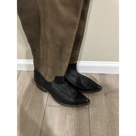 Free People Women's Brown Black Cowboy Western Boot Size 8