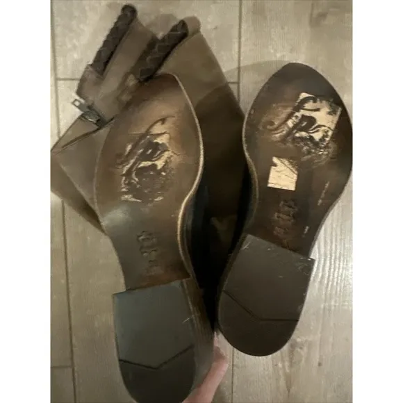 Free People Women's Brown Black Cowboy Western Boot Size 8