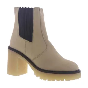 Free People Women's James Leather Chunky Lug Sole Chelsea Boots Bone Size 6 1/2