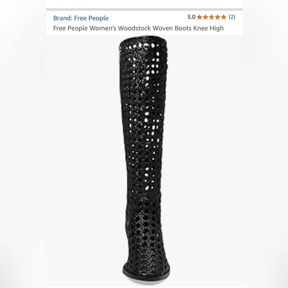 FREE PEOPLE Woodstock Woven Leather Boots