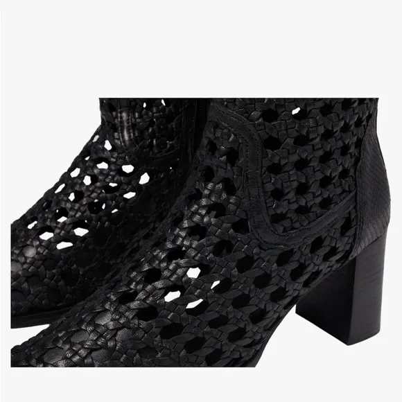 FREE PEOPLE Woodstock Woven Leather Boots