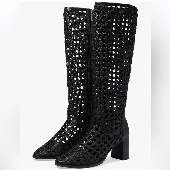 FREE PEOPLE Woodstock Woven Leather Boots