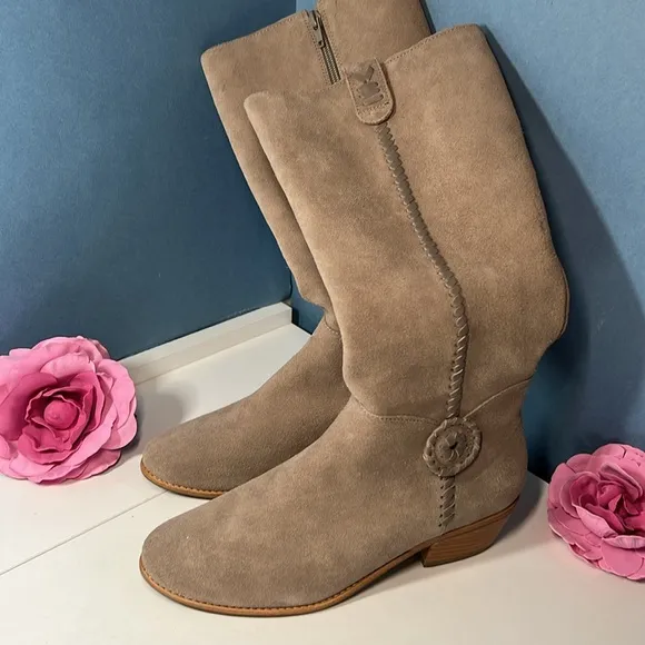 Free Shipping! NWOB Jack Rogers Sawyer Takk Suede Riding Boots Women's 7.5
