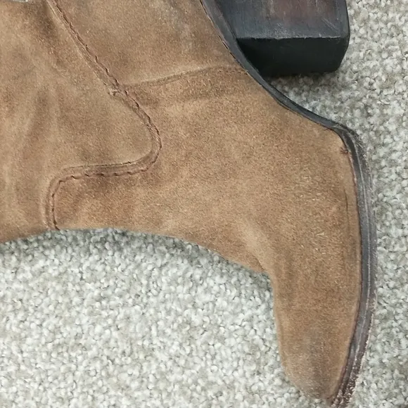 Freebird by Steven Brock Over The Knee Boots 9 Tan Suede Keather Tie