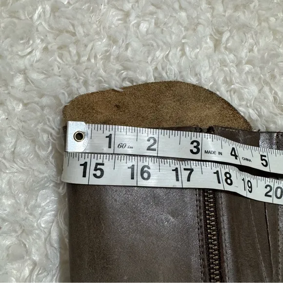 Freebird CASH Distressed Taupe Brown Zip Lace Up Leather Boots Size 7