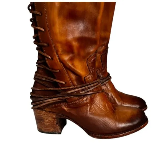 Freebird Coal lace up leather Boots