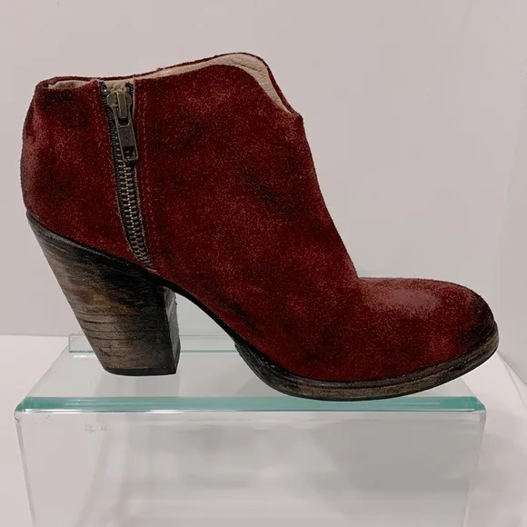 FREEBIRD Detroit red wine suede bootie