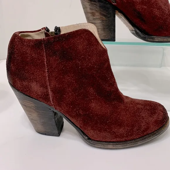 FREEBIRD Detroit red wine suede bootie