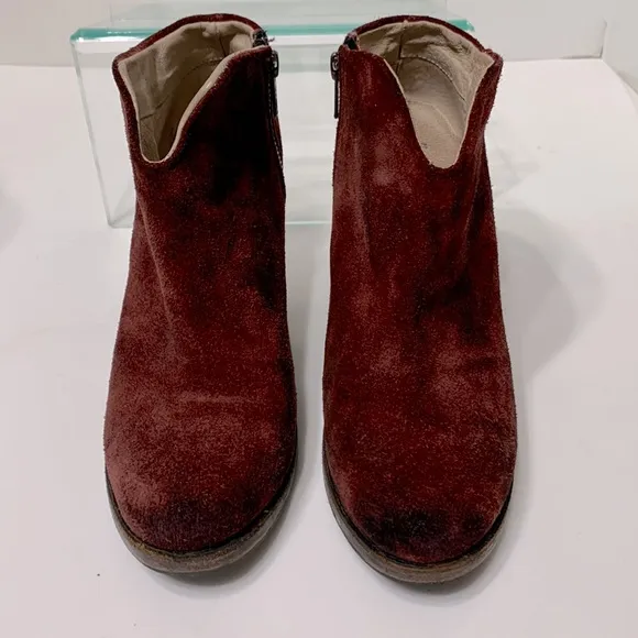 FREEBIRD Detroit red wine suede bootie