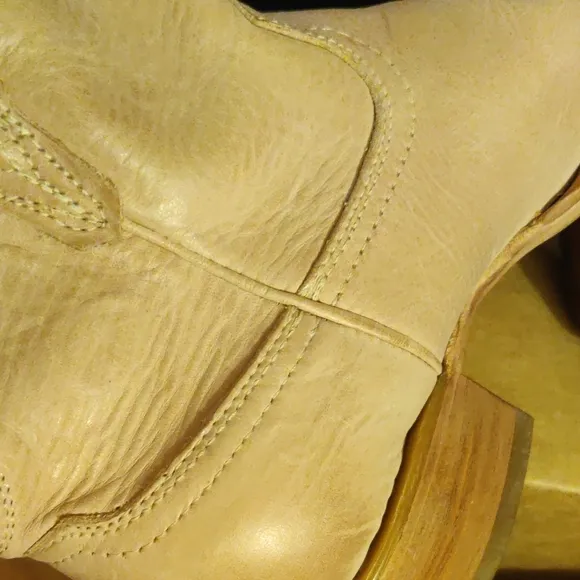 Freebird Zamora Western Ankle Boots Size 7 Tan Leather Cowboy Boots