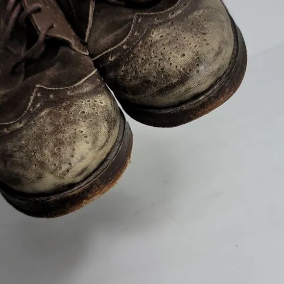 Free People Distressed Brown Leather Boots.(Rare)
