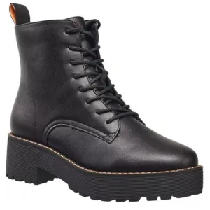 French Connection Combat Boots Size 8.5 Black Lace Up Chunky Heel NEW