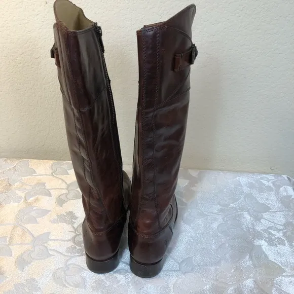 FRY  Women’s Red/Brown Leather Riding Boots. 3476111-rdd  Riding Boots 6B