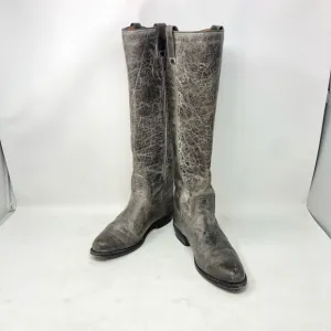 Frye 77073 Dorado Gray Leather Biker Riding Boots