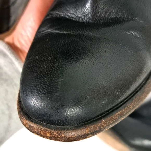 Frye 77207 Carson Tab Tall Western Boots Black SZ 6B