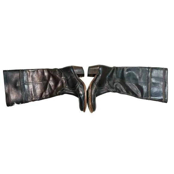 Frye 77231 'Jane' Dark Brown AntiqueTall Riding Heeled Boots Size 6.5