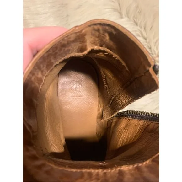 Frye Addie Leather Ankle Boots Size 6.5 B