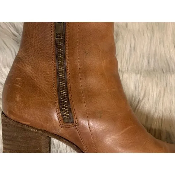 Frye Addie Leather Ankle Boots Size 6.5 B