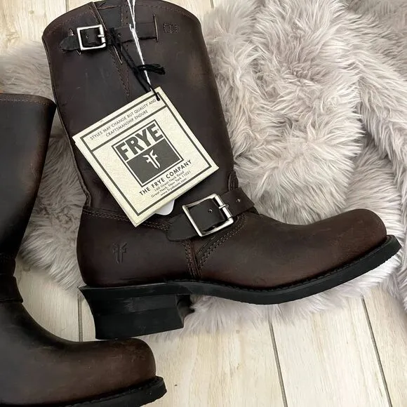 Frye Black Leather Boots | Size 8.5 | Classic Riding Moto Style