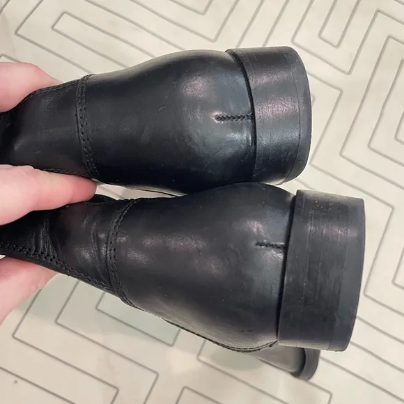 Frye Black Leather Riding Boots