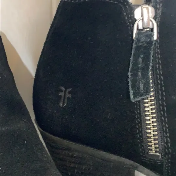 Frye Black Suede Boots size 6.5