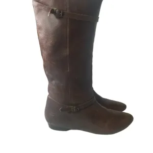 Frye Bonnie brown leather riding boots