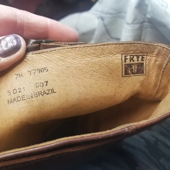 Frye Bonnie brown leather riding boots