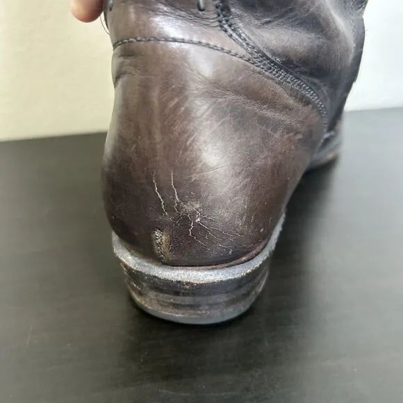 Frye Boots Women’s Size 7 Tall Riding Dark Brown Leather Style 77574 Spain READ