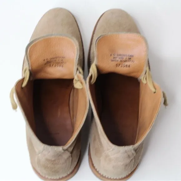 Frye Bowery Leather Suede Chukka Boots Sz 8 Beige Tan