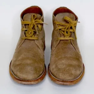 Frye Bowery Leather Suede Chukka Boots Sz 8 Beige Tan