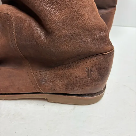 Frye Brown Knee-High Women's Boots Celia Soft Leather Flat Size 11