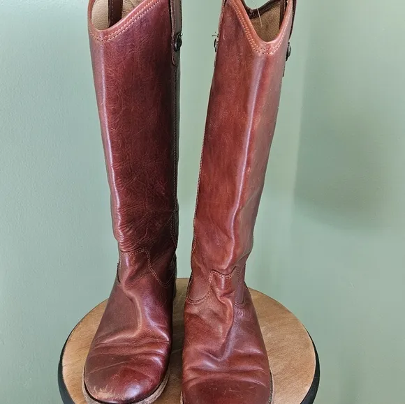 Frye Brown Leather Riding Boots 8.5
