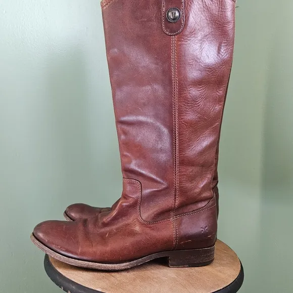 Frye Brown Leather Riding Boots 8.5
