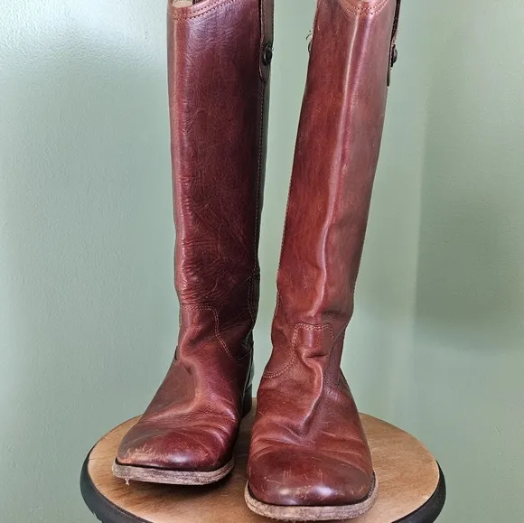 Frye Brown Leather Riding Boots 8.5