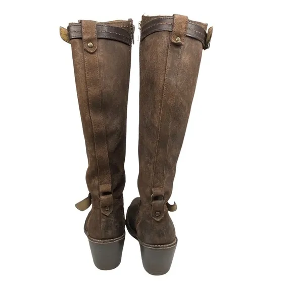 Frye Carmen Brown Tall Leather Riding Boots