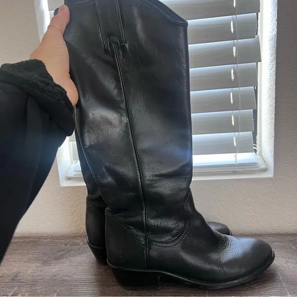 Frye Carson Black Leather Women's Boots