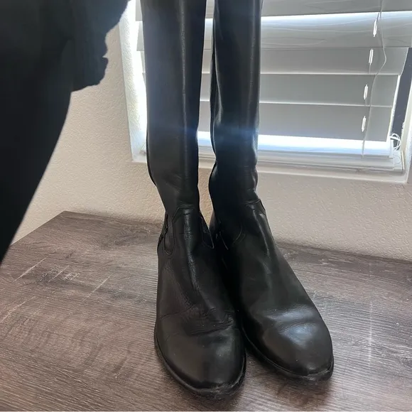 Frye Carson Black Leather Women's Boots