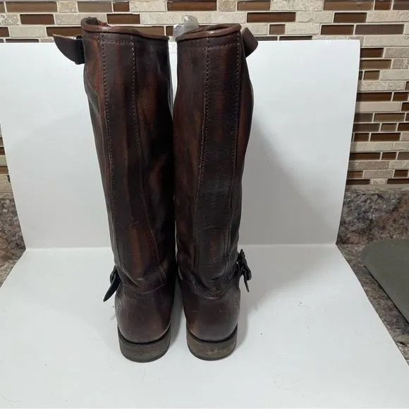 Frye Company Brown Distressed Leather Riding Boots