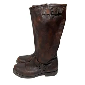 Frye Company Brown Distressed Leather Riding Boots