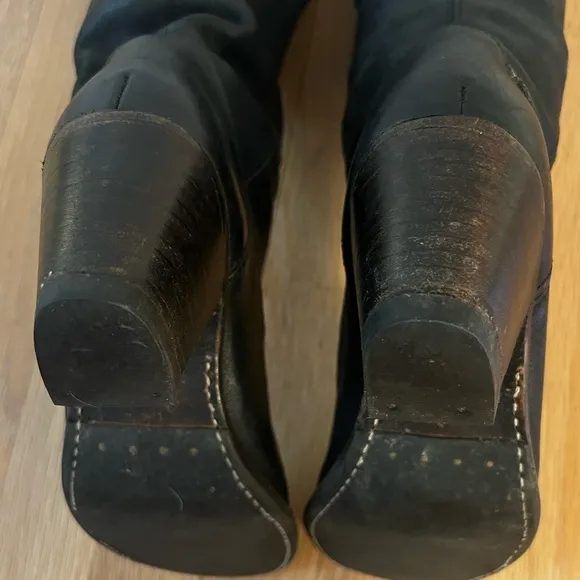 Frye Jackie Button Tall Slouchy Leather Boots