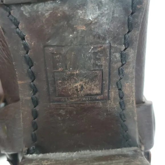Frye Jane Brown Belted Harness Boots