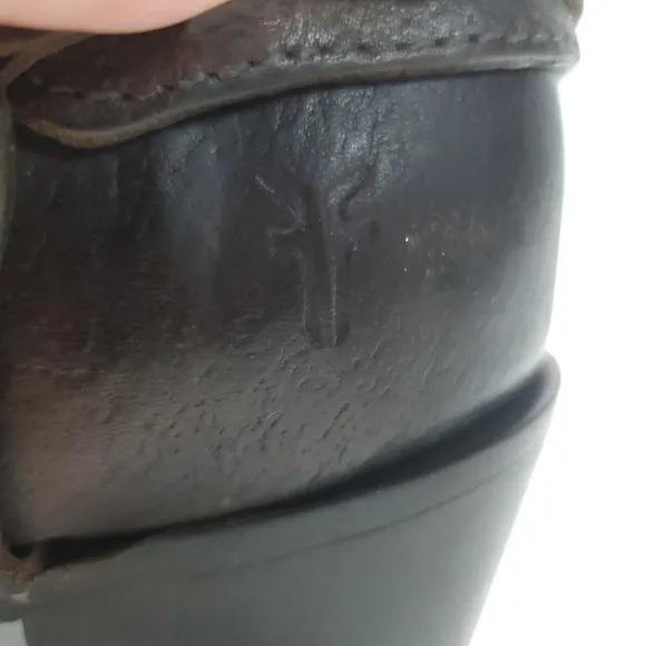Frye Jane Brown Belted Harness Boots