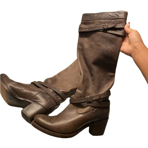 Frye Jane Strappy Riding Boot Size 6.5