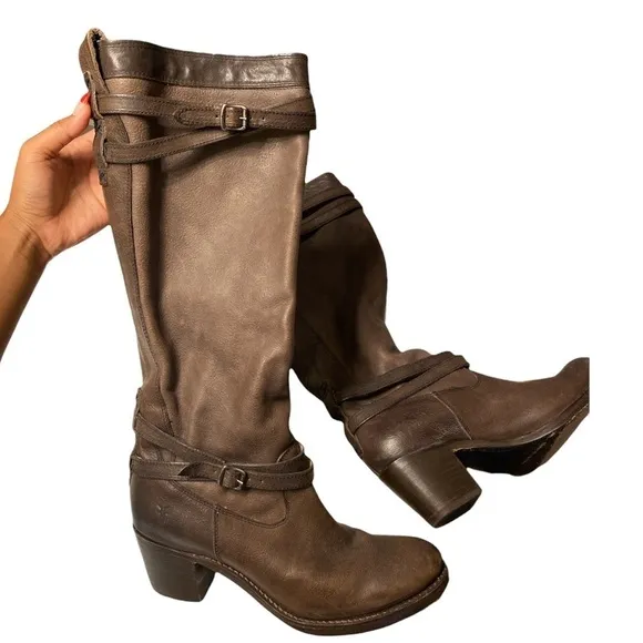 Frye Jane Strappy Riding Boot Size 6.5