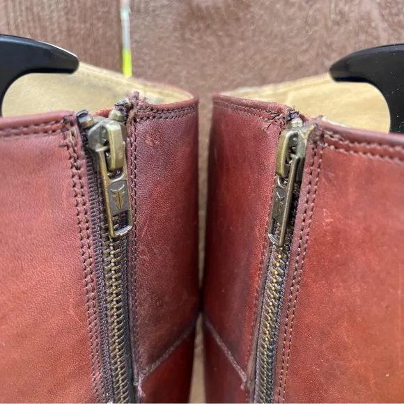 Frye Jayden Button Tall Boots Women’s Size 7 Redwood Leather