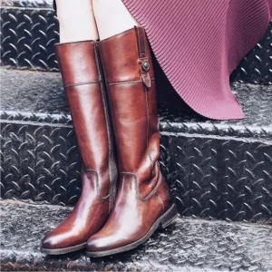 Frye Jayden Button Tall Boots Women’s Size 7 Redwood Leather