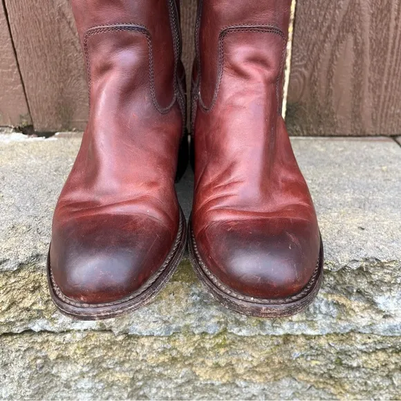 Frye Jayden Button Tall Boots Women’s Size 7 Redwood Leather