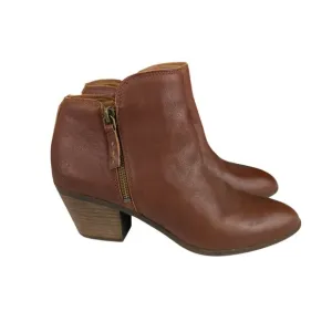 Frye Judith Zip Bootie Brown Leather Ankle Boots 3471734-WHS Women's Size 8