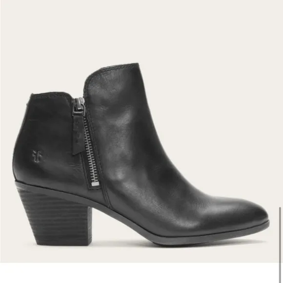 Frye Judith Zip Leather Booties Ankle Boots Size 7